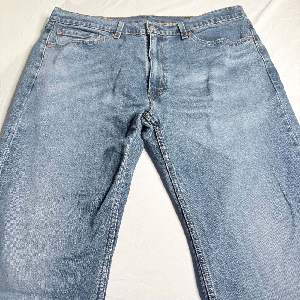 Levis Red Tab 505 Regular Straight Mens 38x32 Light Stonewash